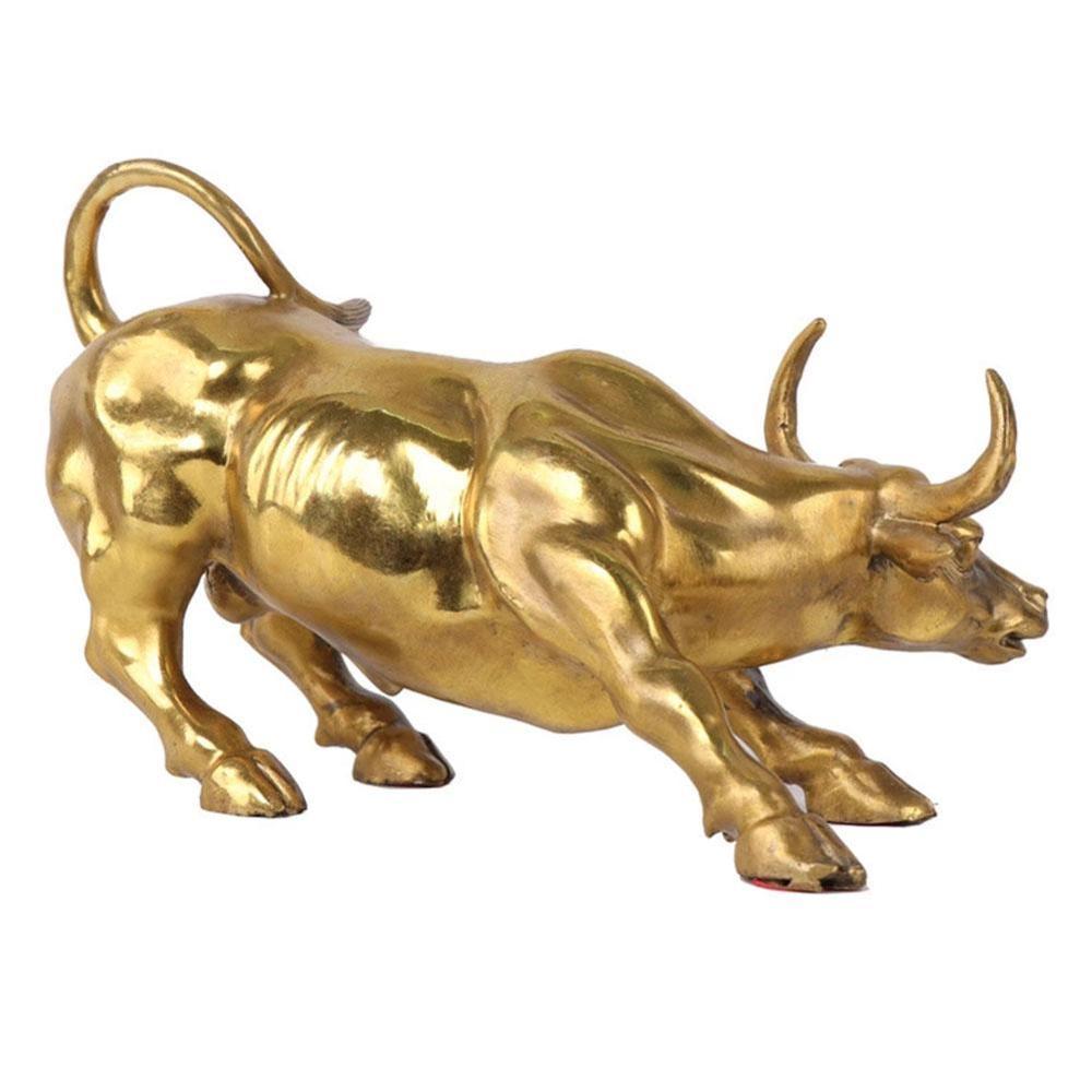 Brass Charging Bull Statue Decor Brass Charging Bull Statue Decor