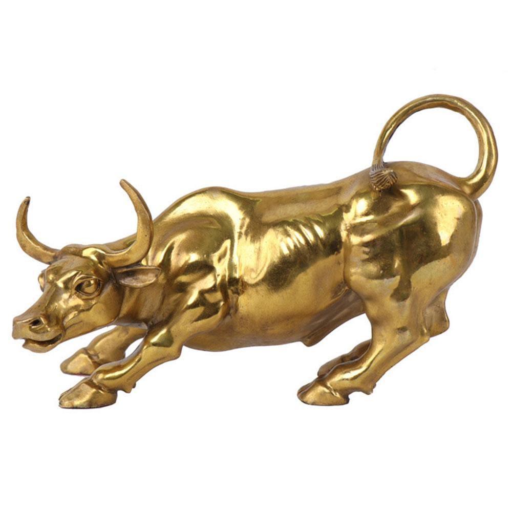 Brass Charging Bull Statue Decor Brass Charging Bull Statue Decor