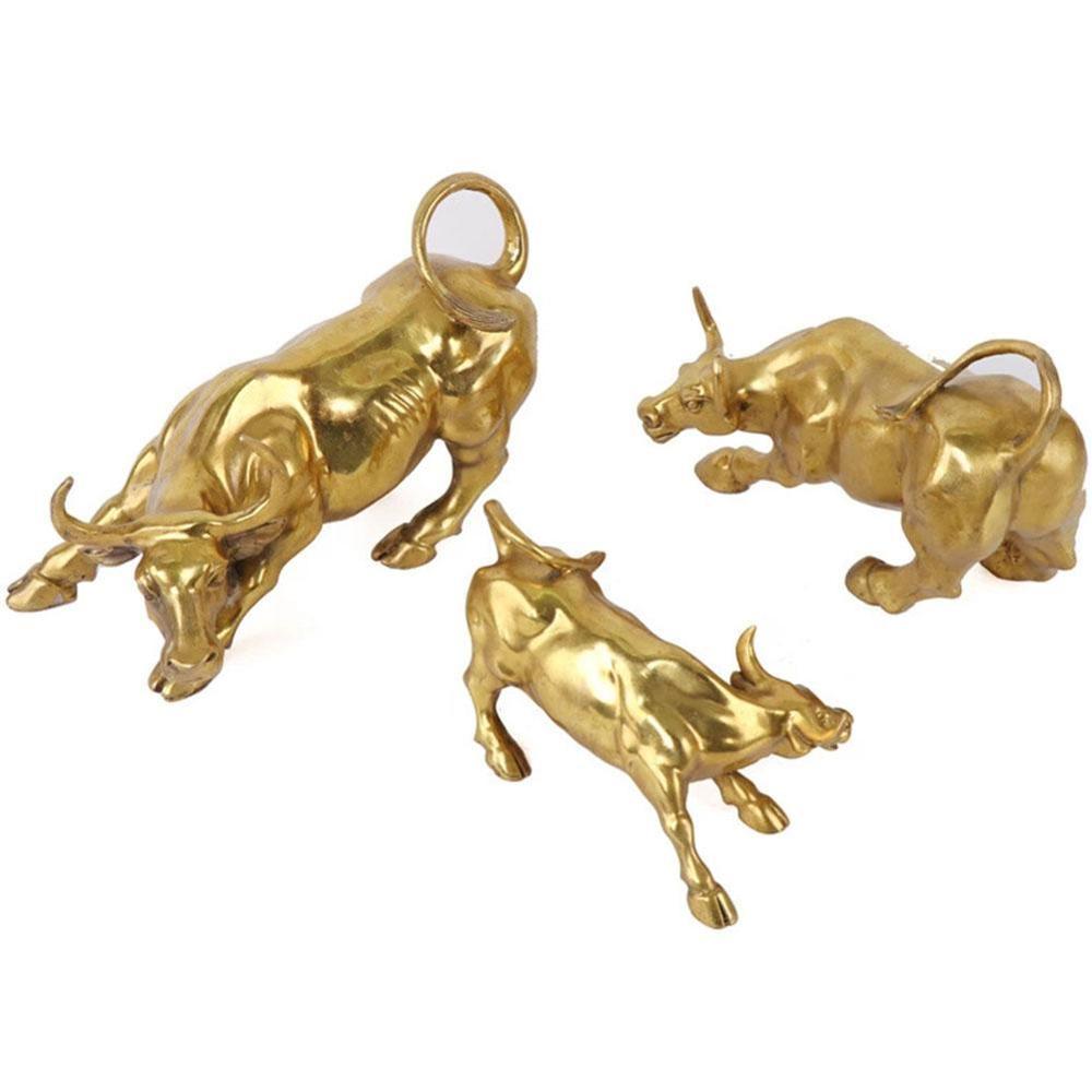 Brass Charging Bull Statue Decor Brass Charging Bull Statue Decor