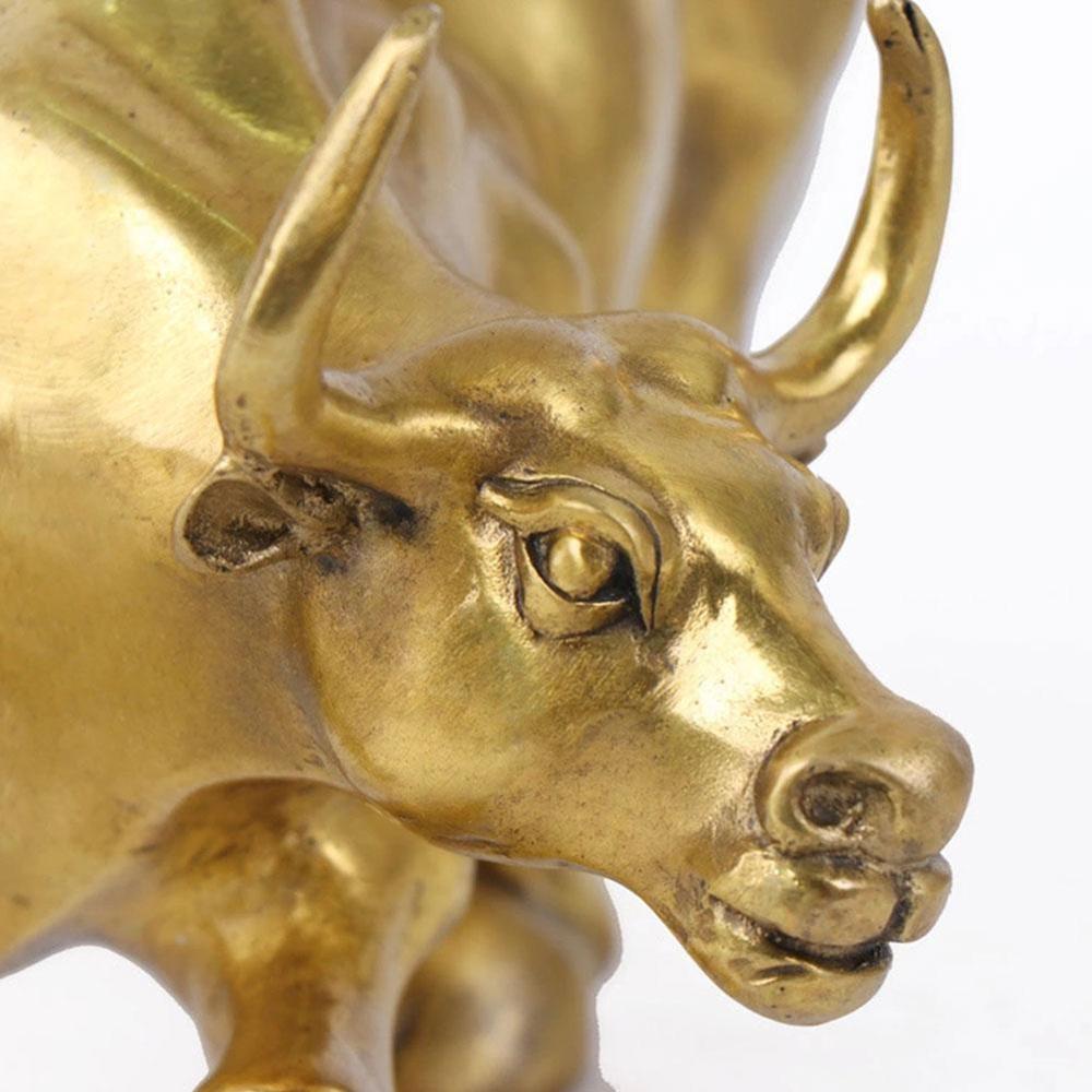 Brass Charging Bull Statue Decor Brass Charging Bull Statue Decor