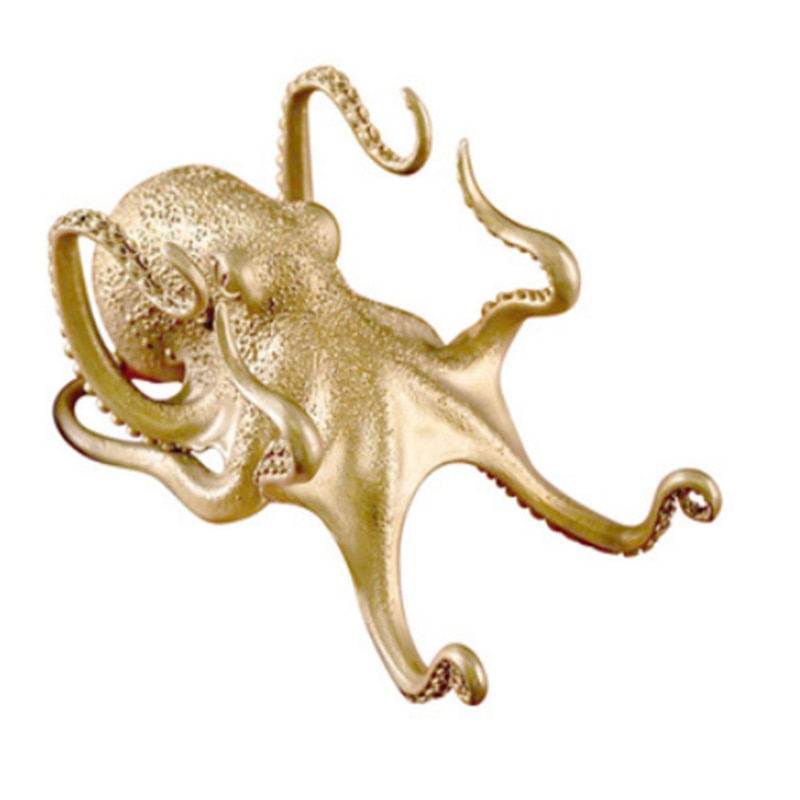 Brass Metal Octopus Phone Holder