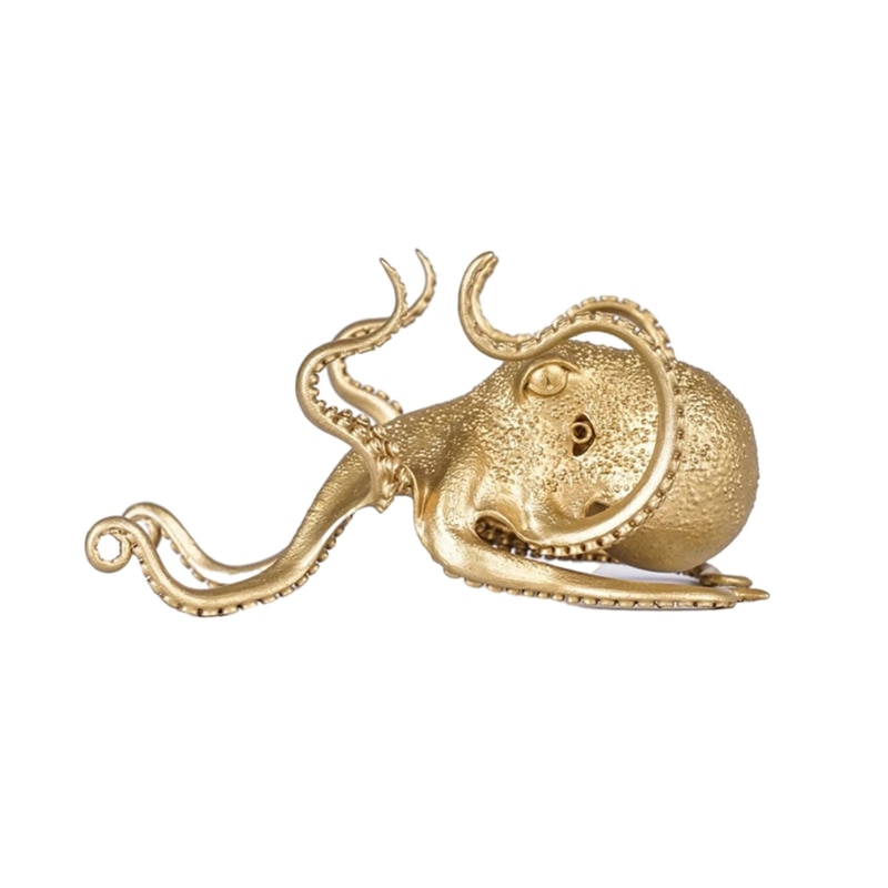 Brass Metal Octopus Phone Holder