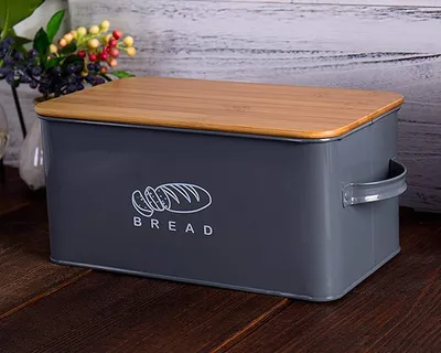 Bread Box with Bamboo Cutting Board Bread Box with Bamboo Cutting Board