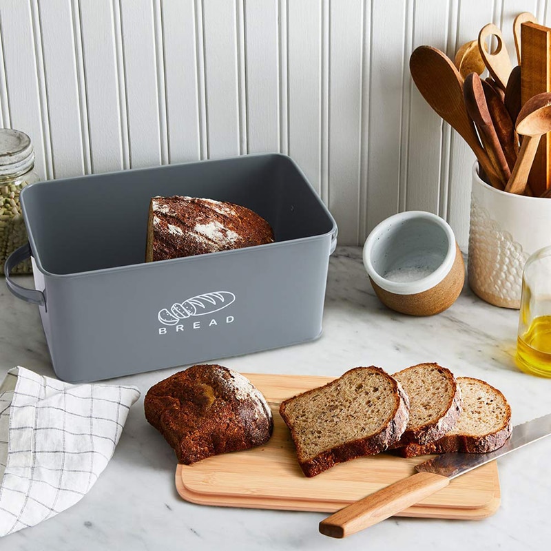 Bread Box with Bamboo Cutting Board Bread Box with Bamboo Cutting Board