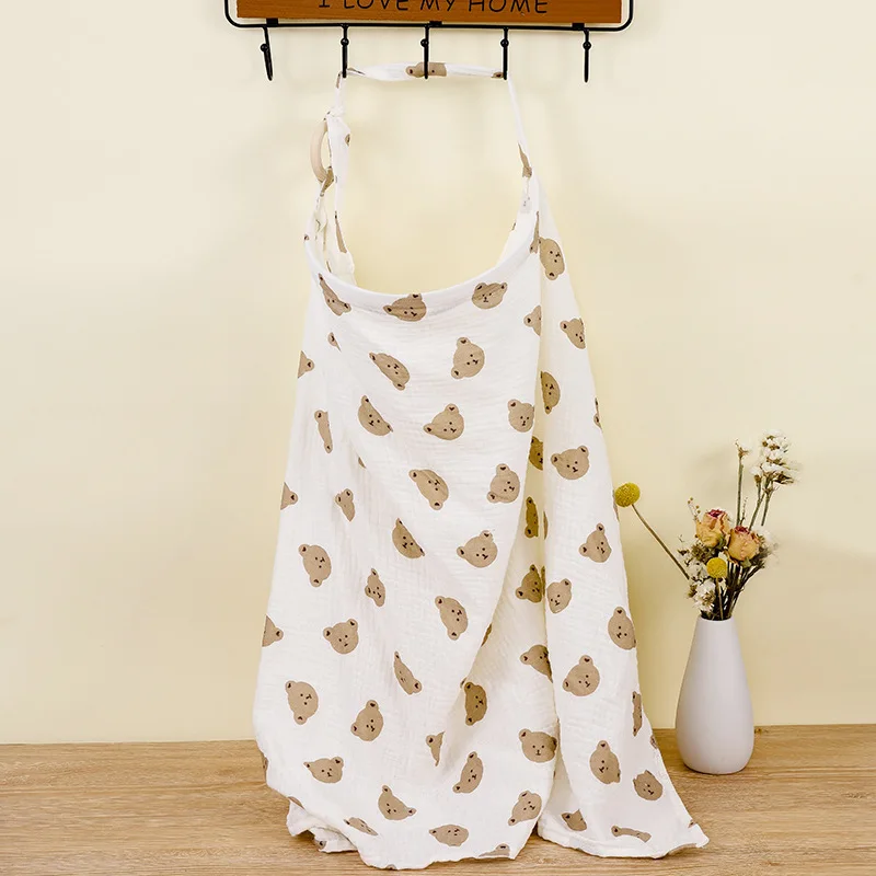 Breathable Baby Nursing Cover Maternity Breastfeeding Cover Cotton Muslin Baby Feeding Blanket Privacy Apron Stroller Breathable Baby Nursing Cover Maternity Breastfeeding Cover Cotton Muslin Baby Feeding Blanket Privacy Apron Stroller