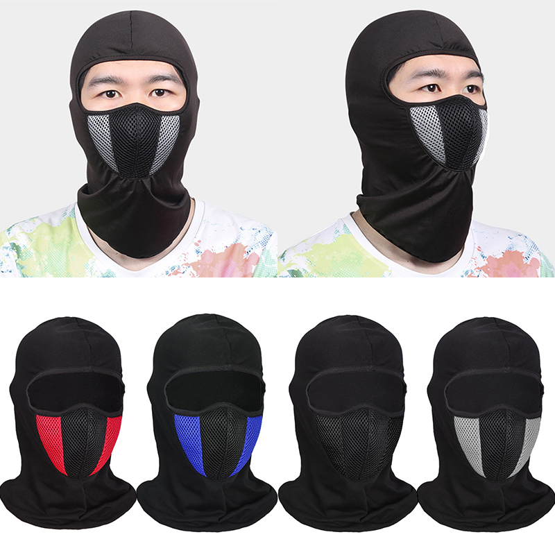 Breathable Balaclava Motorcycle Full Face Mask Motorbike Cycling Bike Mask Motocross Helmet Hood Moto Riding Neck Face