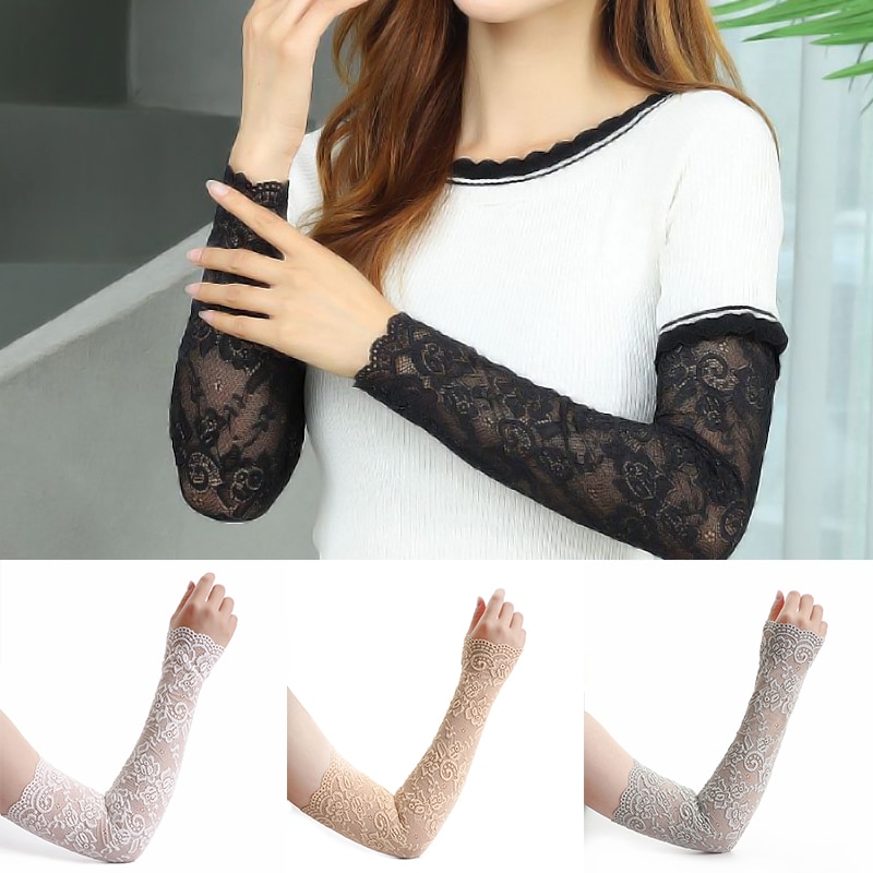 Breathable Elastic Lace Arm Covers Breathable Elastic Lace Arm Covers