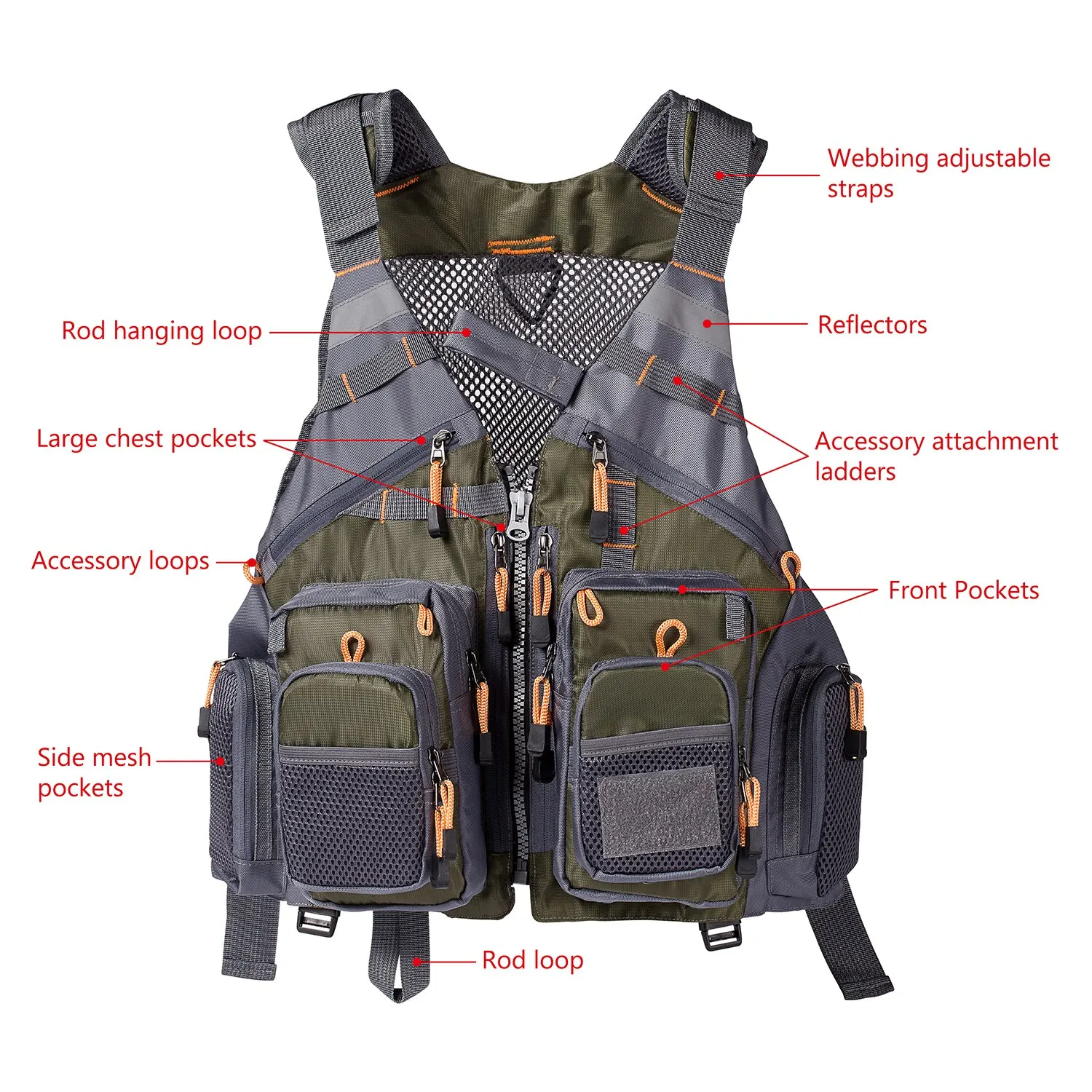 Breathable Fishing Vest Outdoor Sports Fly Swimming Adjustable Vest Fishing Tackle Breathable Fishing Vest Outdoor Sports Fly Swimming Adjustable Vest Fishing Tackle
