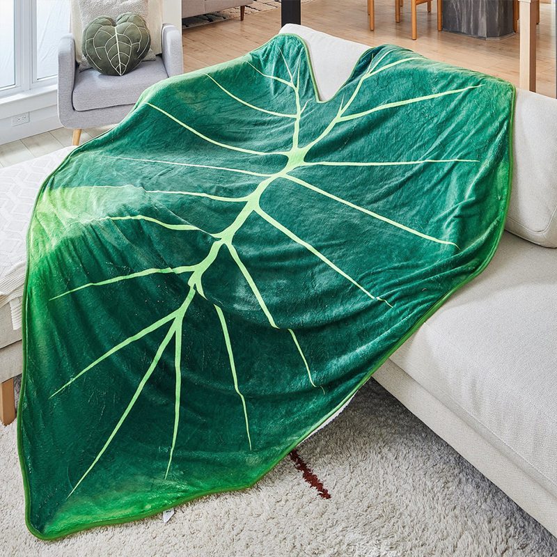 Breathable Flannel Leaf Blanket Breathable Flannel Leaf Blanket