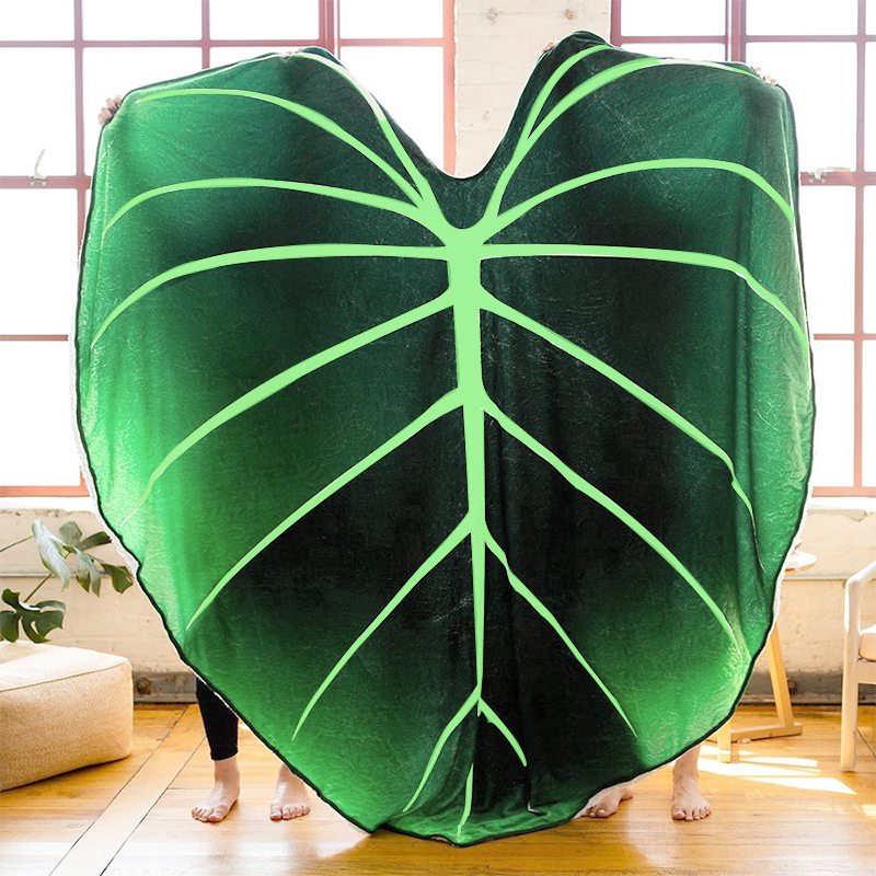 Breathable Flannel Leaf Blanket Breathable Flannel Leaf Blanket