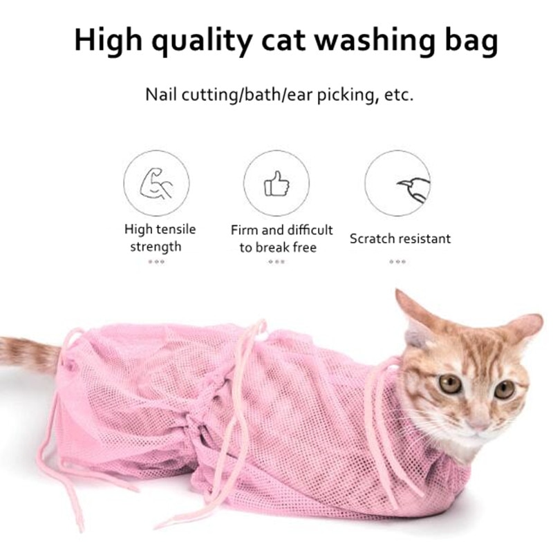 Breathable Mesh Cat Bathing Bag Breathable Mesh Cat Bathing Bag