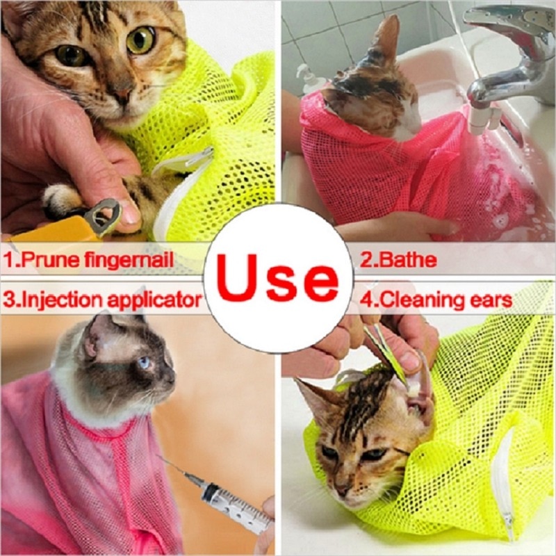 Breathable Mesh Cat Bathing Bag Breathable Mesh Cat Bathing Bag