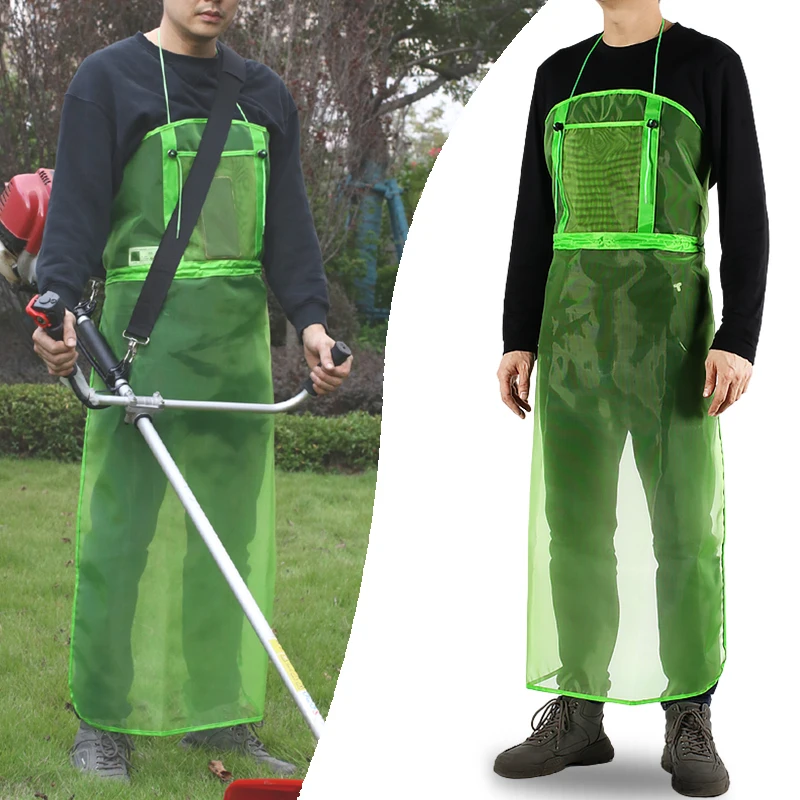 Breathable Mesh Garden Mowing Apron with Pocket – Fully Covered Practical Safety Apron for Lawn Mowing and Gardening