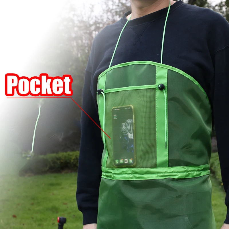 Breathable Mesh Garden Mowing Apron with Pocket – Fully Covered Practical Safety Apron for Lawn Mowing and Gardening