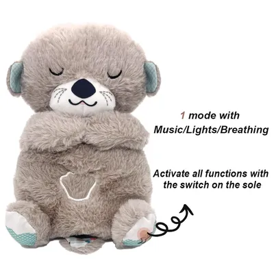 Breathing Bear Baby Soothing Otter Plush Doll Toy Baby Kids Soothing Music Baby Sleeping Companion Sound and Light Doll Breathing Bear Baby Soothing Otter Plush Doll Toy Baby Kids Soothing Music Baby Sleeping Companion Sound and Light Doll