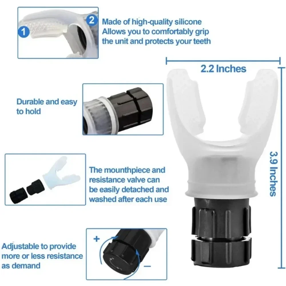 Breathing Exercise For Lungs Portable Breath Fitness Exerciser Device Endurance Workout Device With Adjustable Breathing Exercise For Lungs Portable Breath Fitness Exerciser Device Endurance Workout Device With Adjustable