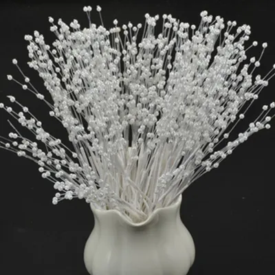 Bridal Bouquet Faux Pearl Stems (10pcs)