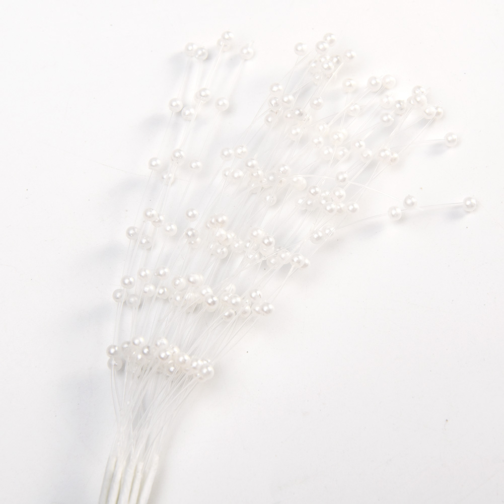 Bridal Bouquet Faux Pearl Stems (10pcs)