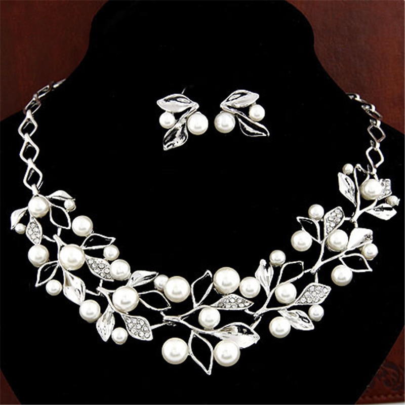 Bridal Jewelry Set Fancy Pearls Bridal Jewelry Set Fancy Pearls