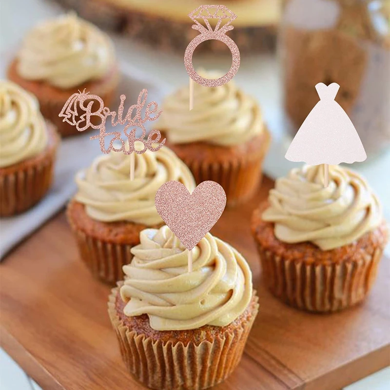Bride to be Cupcake Toppers (12/24Pcs) Bride to be Cupcake Toppers (12/24Pcs)