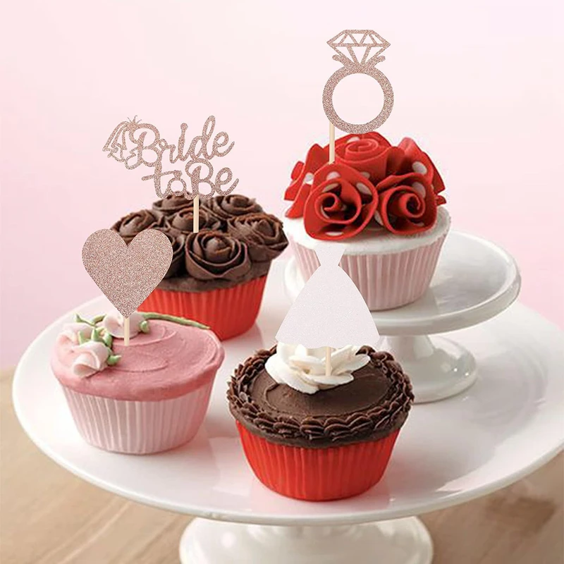Bride to be Cupcake Toppers (12/24Pcs) Bride to be Cupcake Toppers (12/24Pcs)