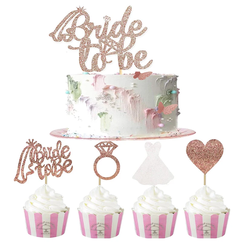 Bride to be Cupcake Toppers (12/24Pcs) Bride to be Cupcake Toppers (12/24Pcs)