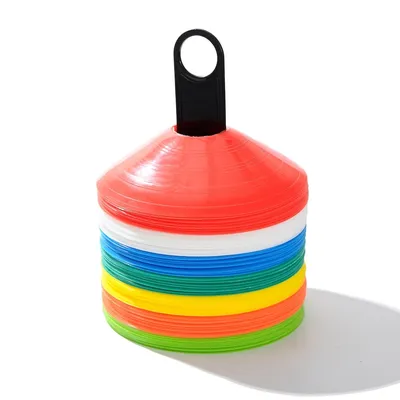 Bright Colored Agility Cones with Holder (10 pcs)