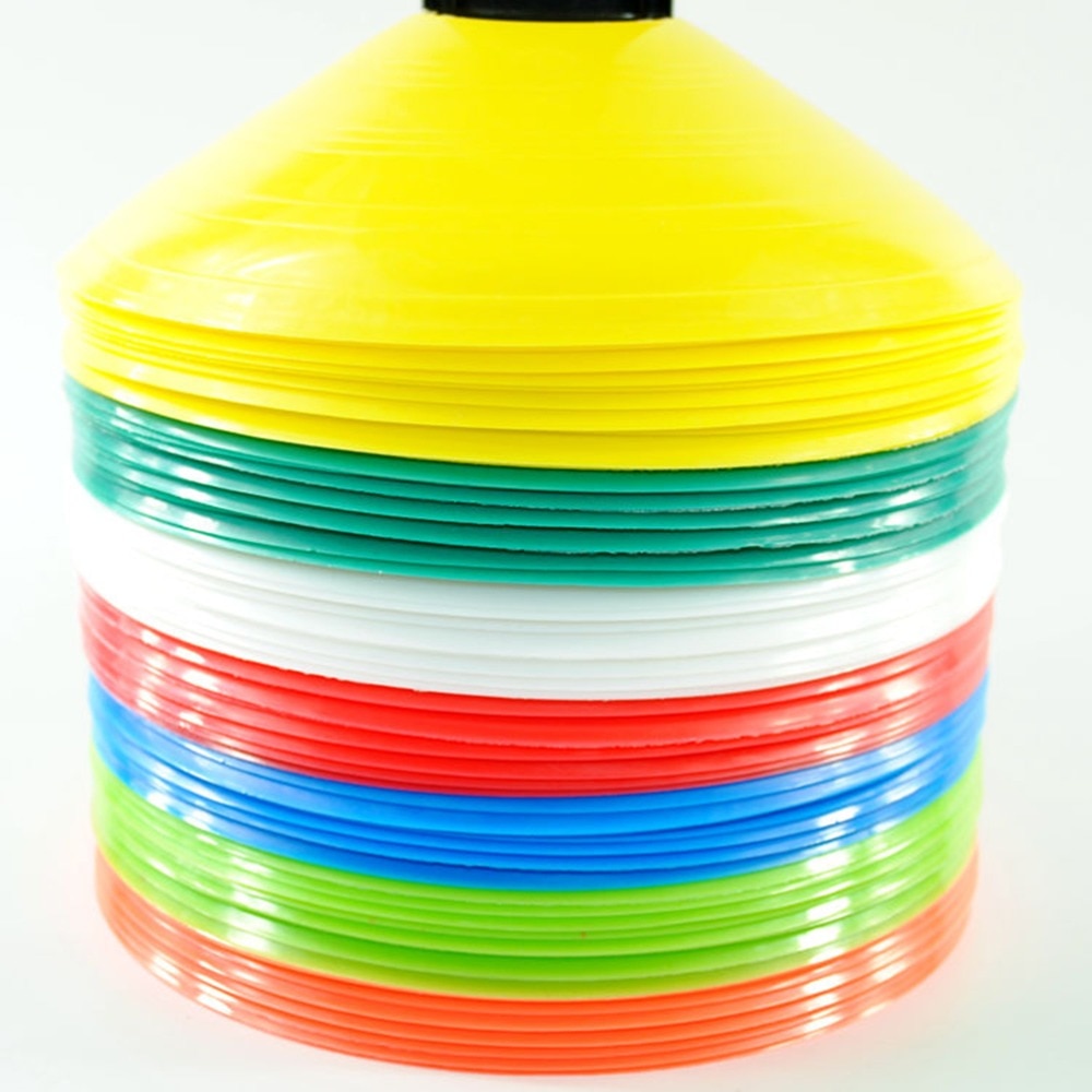 Bright Colored Agility Cones with Holder (10 pcs)