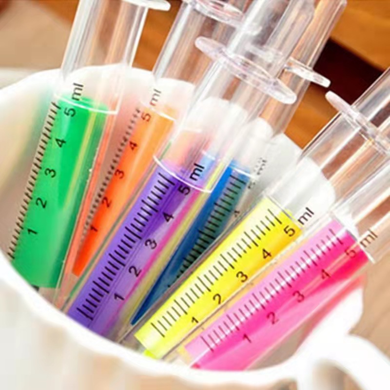 Bright Neon Colored Syringe Highlighter (6 pcs) Bright Neon Colored Syringe Highlighter (6 pcs)