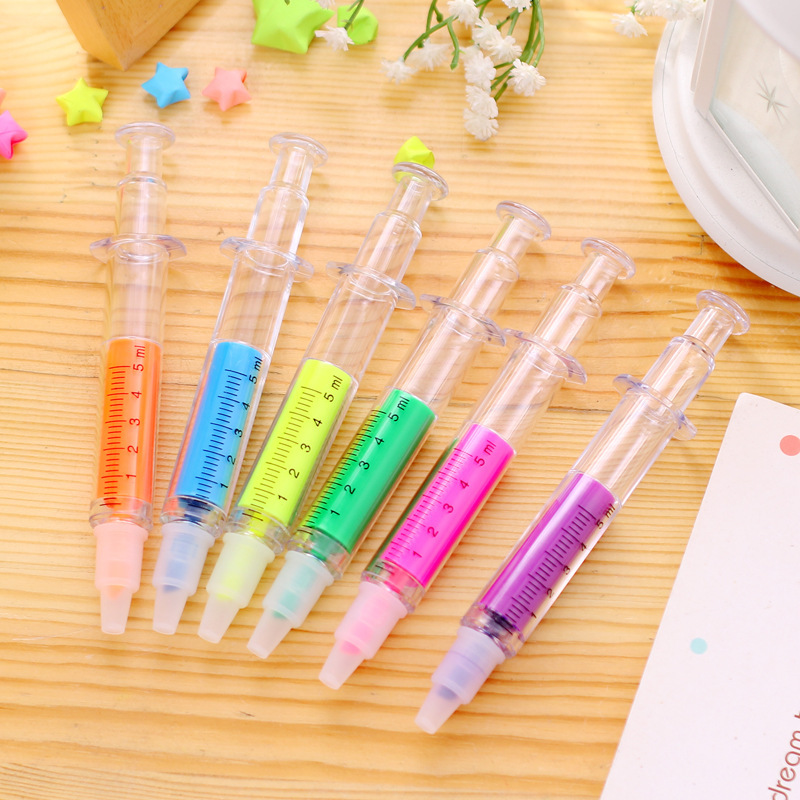 Bright Neon Colored Syringe Highlighter (6 pcs) Bright Neon Colored Syringe Highlighter (6 pcs)