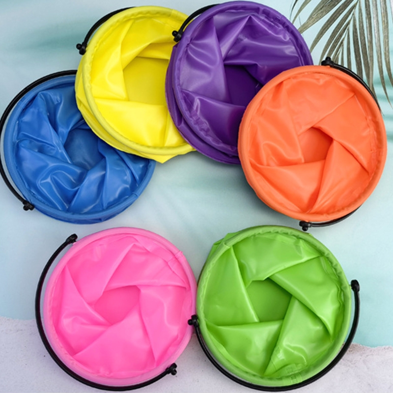 Brightly Colored Collapsible Sand Bucket Brightly Colored Collapsible Sand Bucket