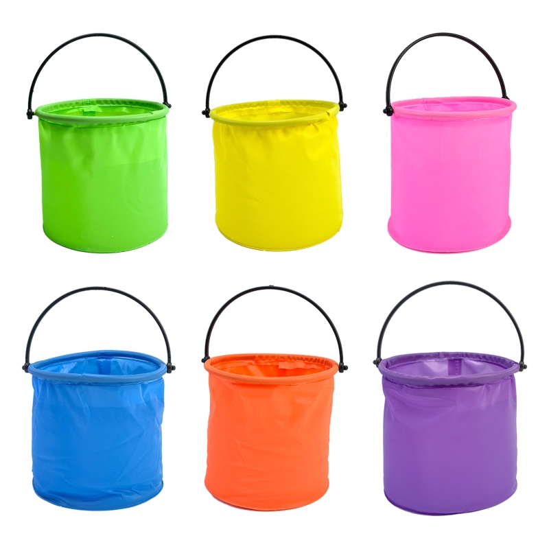 Brightly Colored Collapsible Sand Bucket Brightly Colored Collapsible Sand Bucket