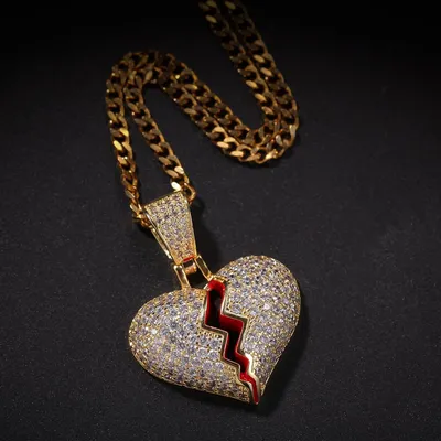 Broken Heart Necklace Fashionable Jewelry Broken Heart Necklace Fashionable Jewelry
