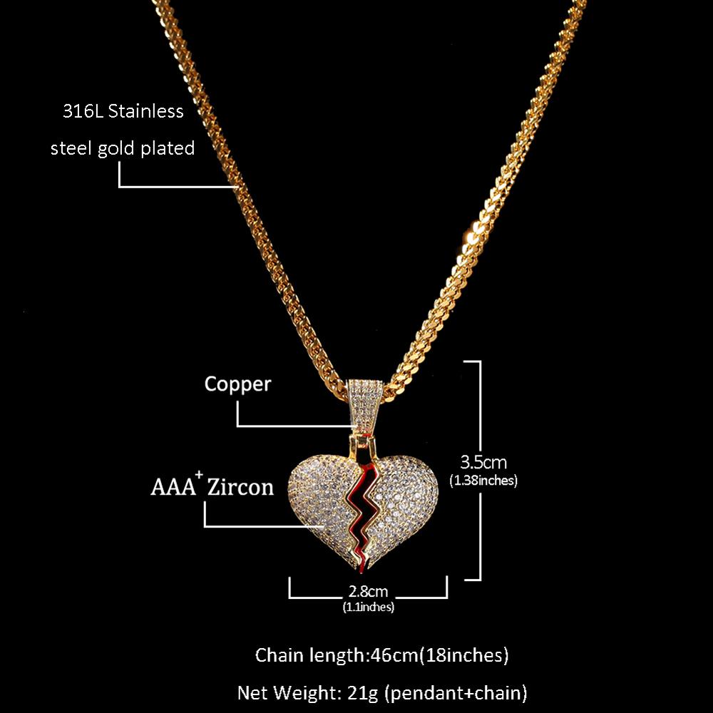 Broken Heart Necklace Fashionable Jewelry Broken Heart Necklace Fashionable Jewelry