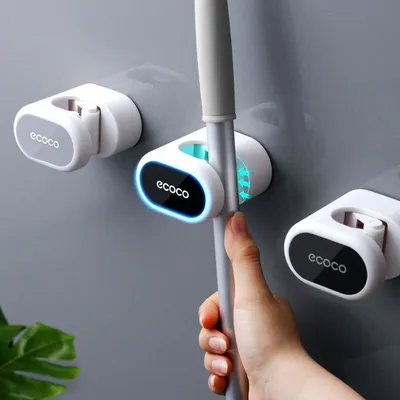 Broom Hanger Self-Adhesive Wall-Mount Hook