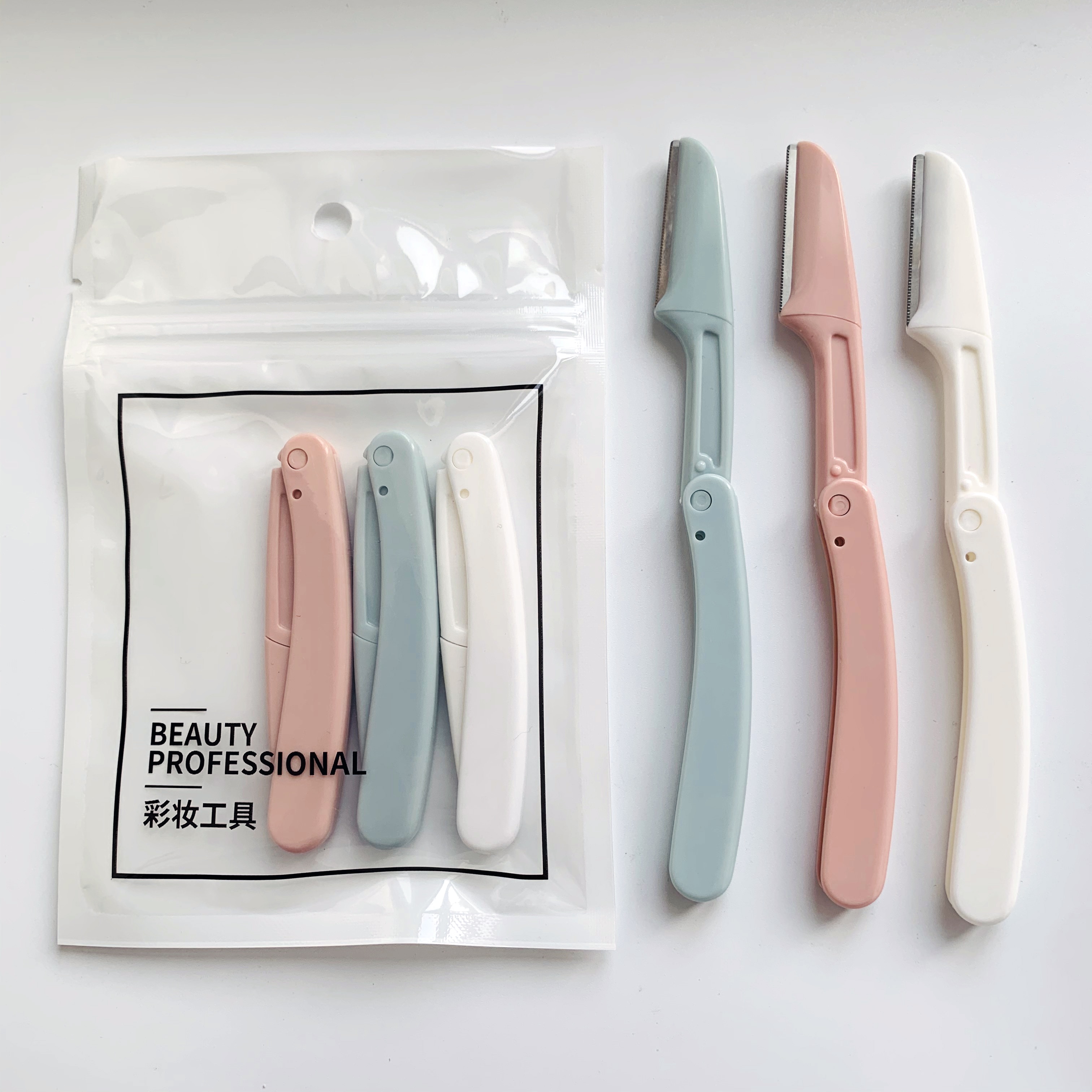 Brow Razors Foldable Eyebrow Shavers (3Pcs)