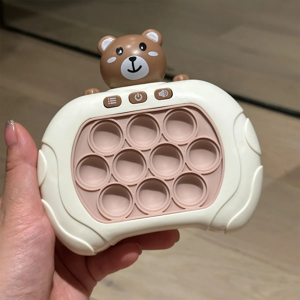 Brown Bear Model Press Press Music Extractor Puzzle Decompression Bear Game Console Beat The Level Whack-a-Mole Toy