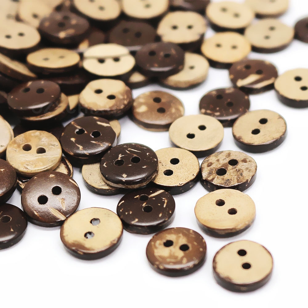 Brown Coconut Shell Buttons (100pcs) Brown Coconut Shell Buttons (100pcs)