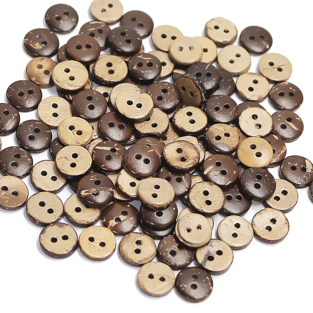 Brown Coconut Shell Buttons (100pcs) Brown Coconut Shell Buttons (100pcs)