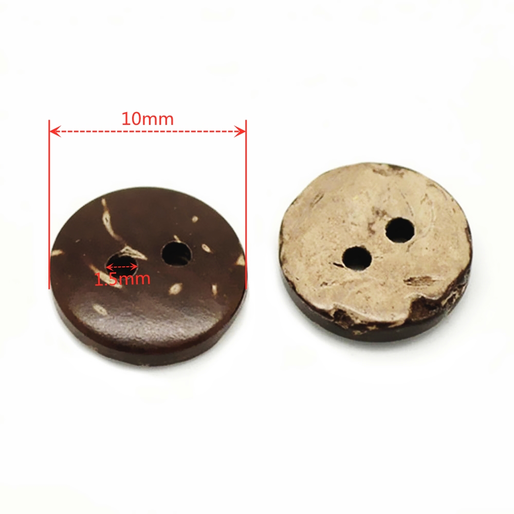 Brown Coconut Shell Buttons (100pcs) Brown Coconut Shell Buttons (100pcs)