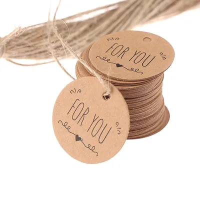 Brown Kraft Paper Gift Tags (100pcs) Brown Kraft Paper Gift Tags (100pcs)