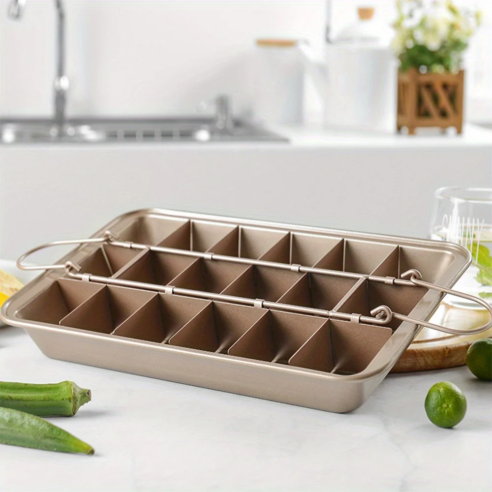 Brownie Cake Pan With Dividers Stainless Steel Loaf Pan Non-Stick Square Muffin Pan Blondie Bakeware Brownie Cake Pan With Dividers Stainless Steel Loaf Pan Non-Stick Square Muffin Pan Blondie Bakeware