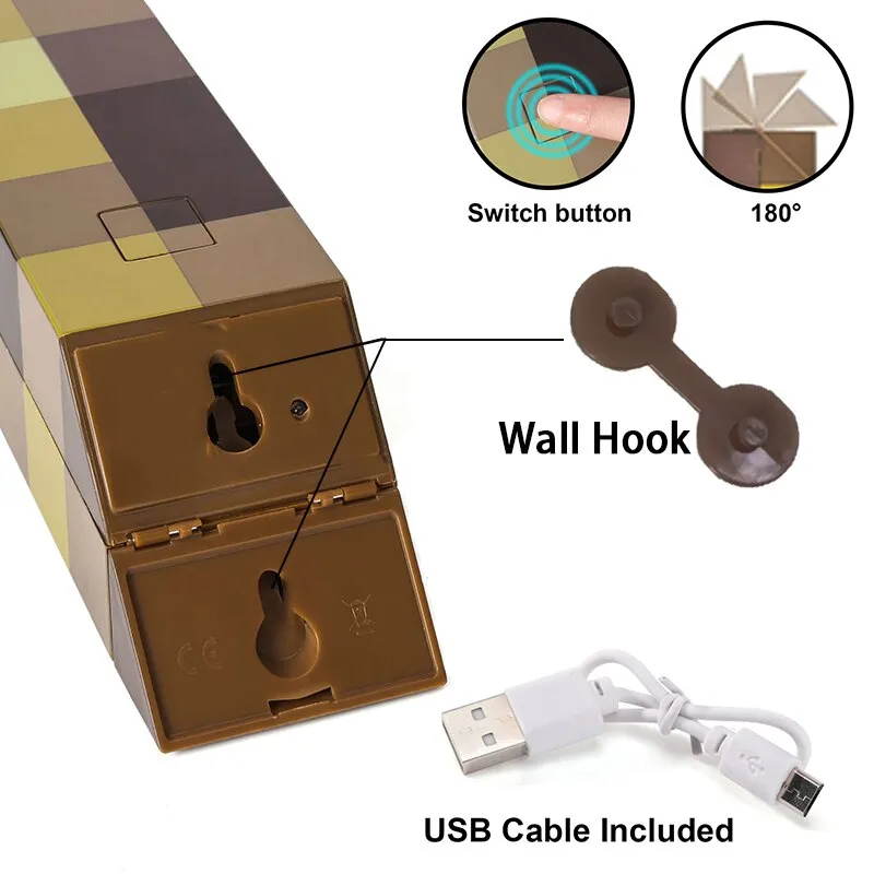 Brownstone Flashlight Torch Lamp Bedroom Decorative Light LED Night Light USB Charging with Buckle 11inch Children Gift Brownstone Flashlight Torch Lamp Bedroom Decorative Light LED Night Light USB Charging with Buckle 11inch Children Gift