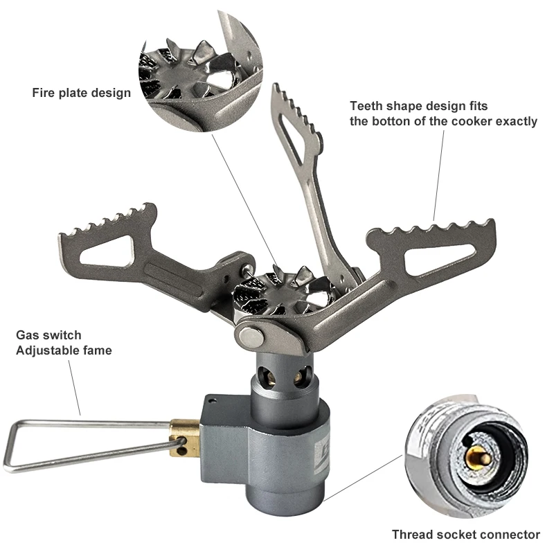 BRS Outdoor Gas Stove Mini Titanium Camping Gas Burner 25g Ultralight Cooking Stove Survival Furnace Picnic Gas Cooker