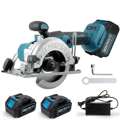 Brushless Circular Saw 125mm Cordless Electric Saw Adjustable Wood Cuttiing Machine Handheld Woodworking Saw