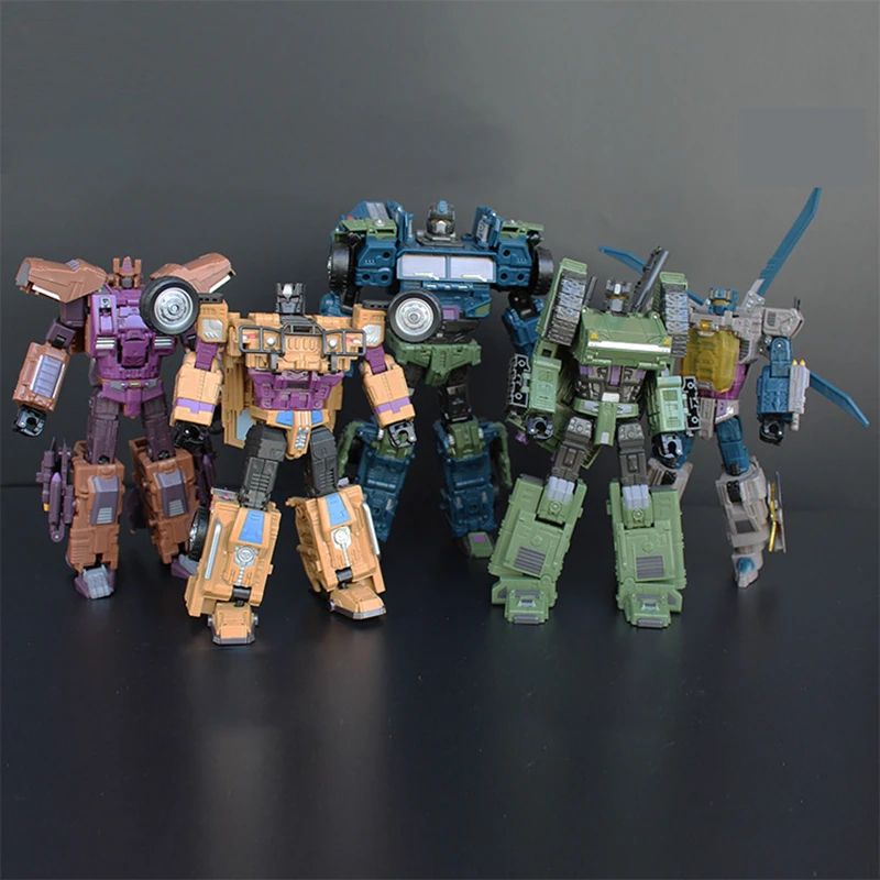Bruticus Transformation Cool Anime 5 in 1 Action Figure Robot Car Military Tank Model Toys Gifts Onslaugh Oversize 43CM