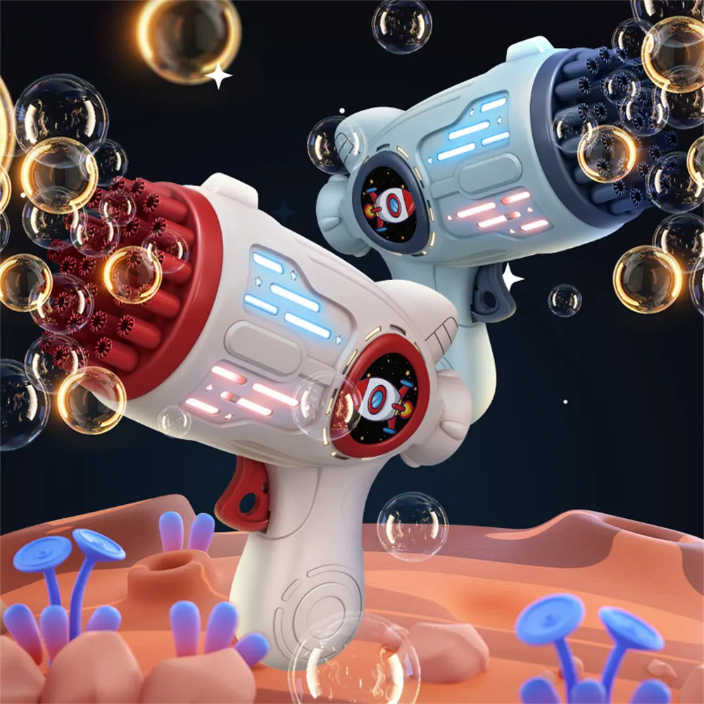 Bubble Gun Toys Electric Automatic Soap Rocket Boom Bubbles Makers For Portable Outdoor Kids Gifts LED Light Wedding Bubble Gun Toys Electric Automatic Soap Rocket Boom Bubbles Makers For Portable Outdoor Kids Gifts LED Light Wedding