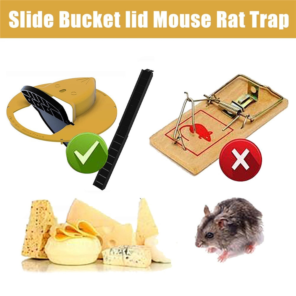 Bucket Flip and Slide Mouse Trap