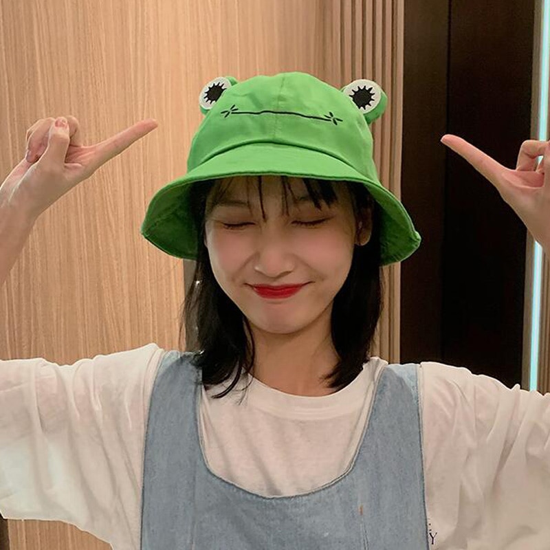 Bucket Hat Frog Design Headwear