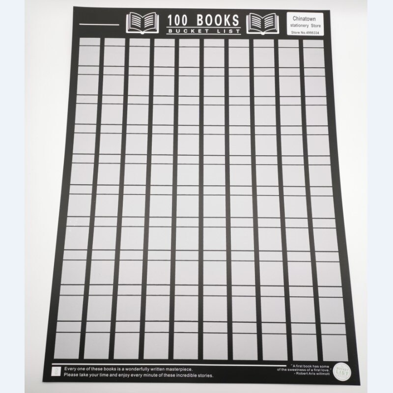 Bucket List 100 Books Scratch Off Poster Bucket List 100 Books Scratch Off Poster